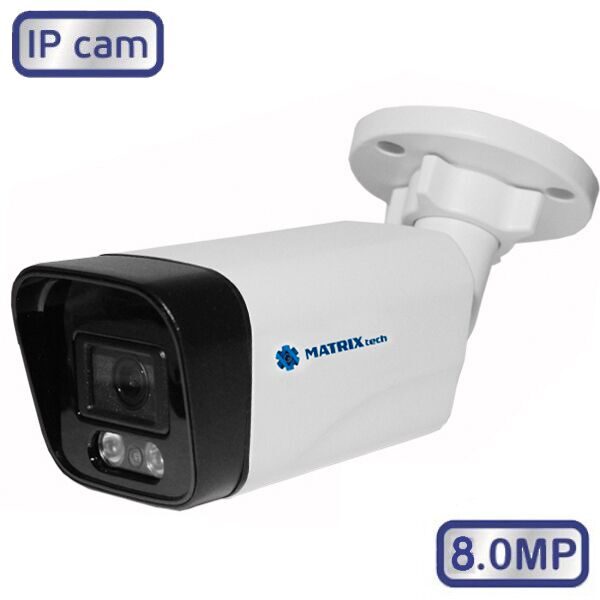 Видеокамера MATRIXtech MT-CM8.0IP20N PoE (3,6mm)